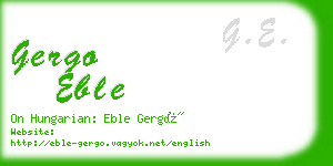 gergo eble business card